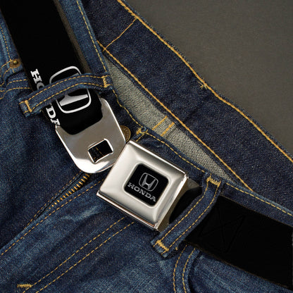Honda Seatbelt Belt - Honda Logo Black/White Webbing