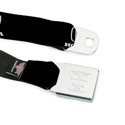 Honda Seatbelt Belt - Honda Logo Black/White Webbing