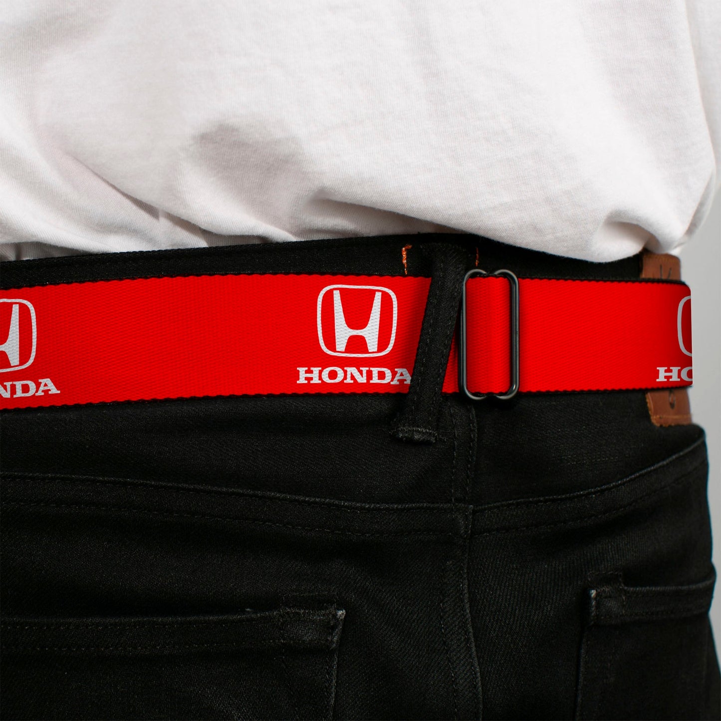 Honda Seatbelt Belt - Honda Logo Red/White Webbing