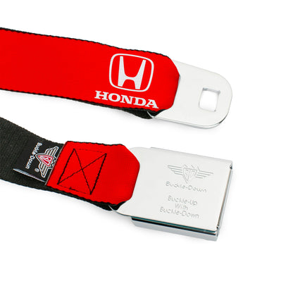 Honda Seatbelt Belt - Honda Logo Red/White Webbing