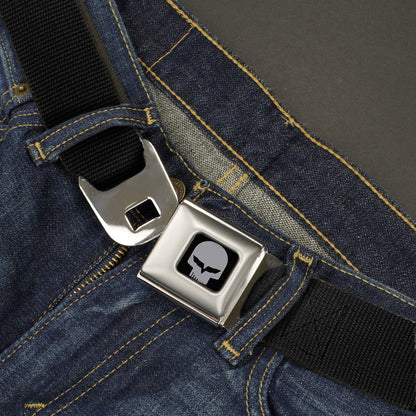 C6R Jake Skull Seatbelt Belt - Black Webbing