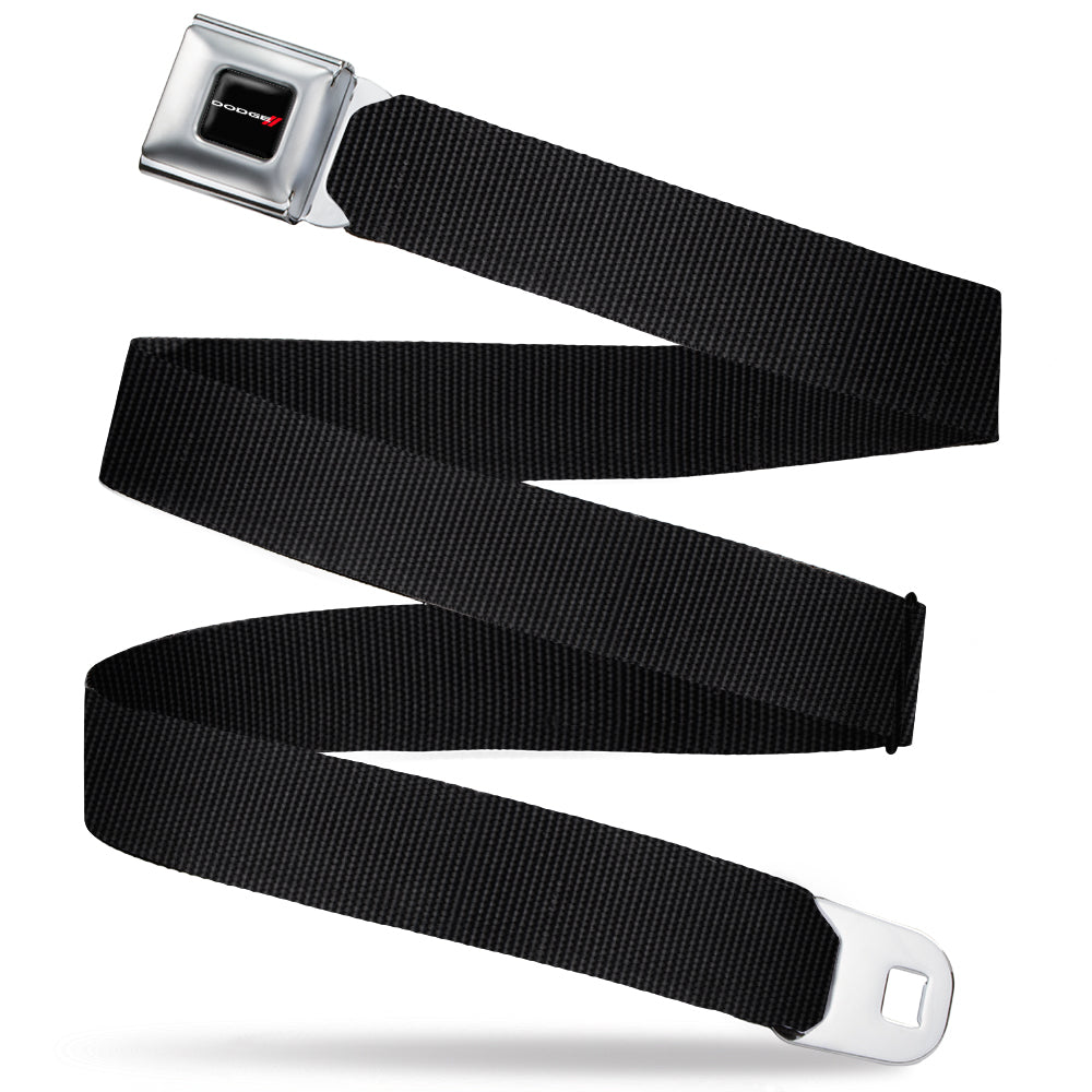 Dodge Red Rhombus Seatbelt Belt - Black