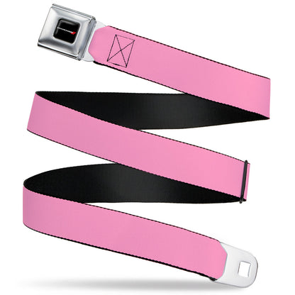 Dodge Red Rhombus Seatbelt Belt - Baby Pink Webbing
