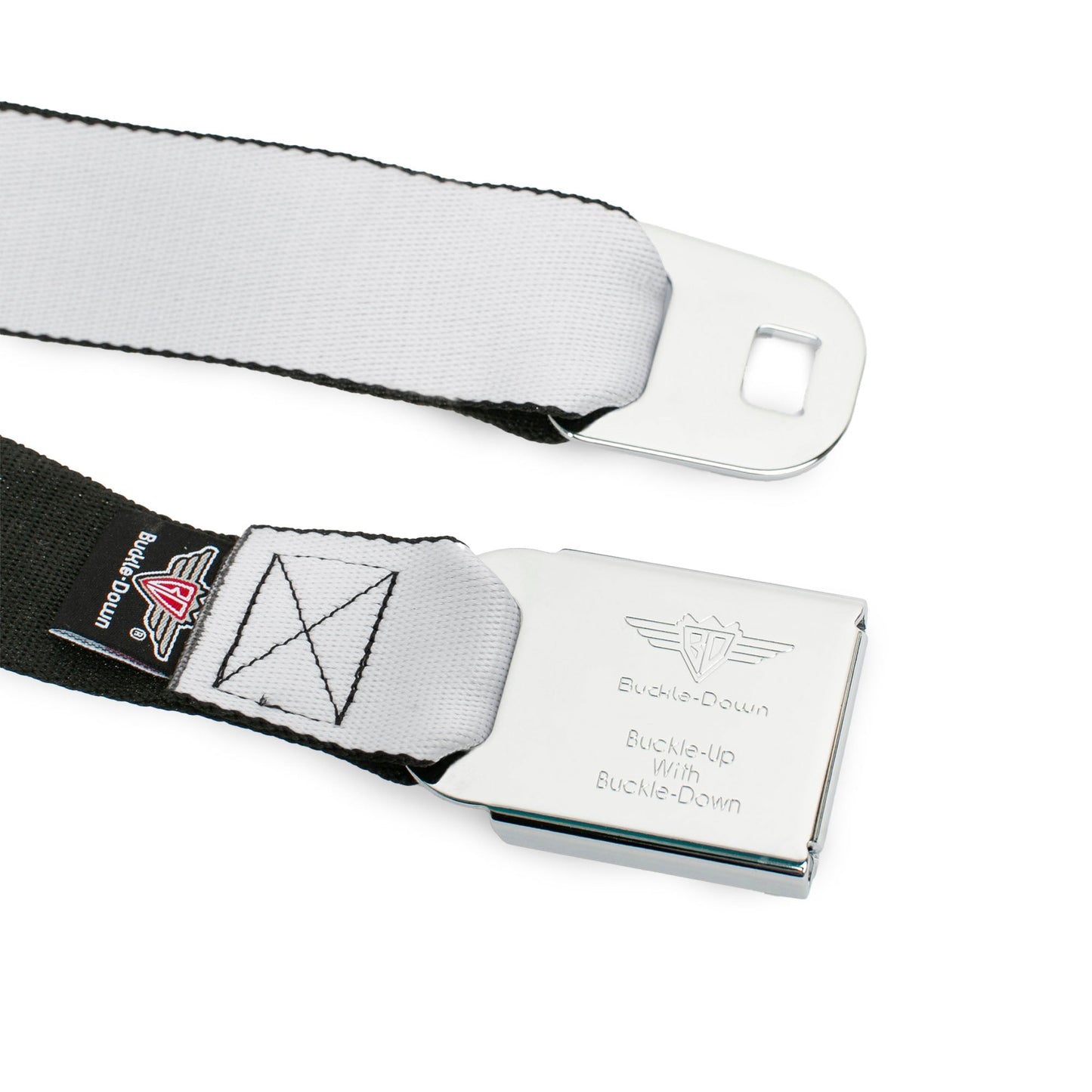 Dodge Red Rhombus Seatbelt Belt - White Webbing