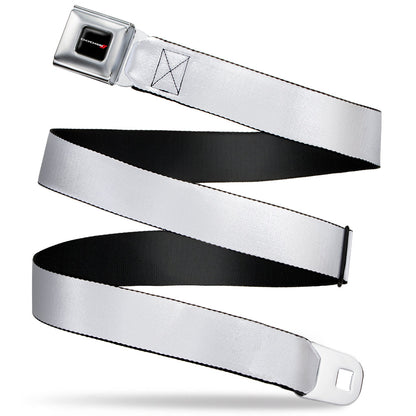 Dodge Red Rhombus Seatbelt Belt - White Webbing