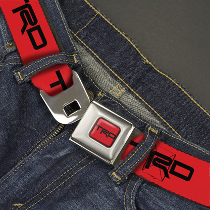 Toyota Racing Development TRD Logo Full Color Red/Black Seatbelt Belt - TRD Logo Red/Black Webbing