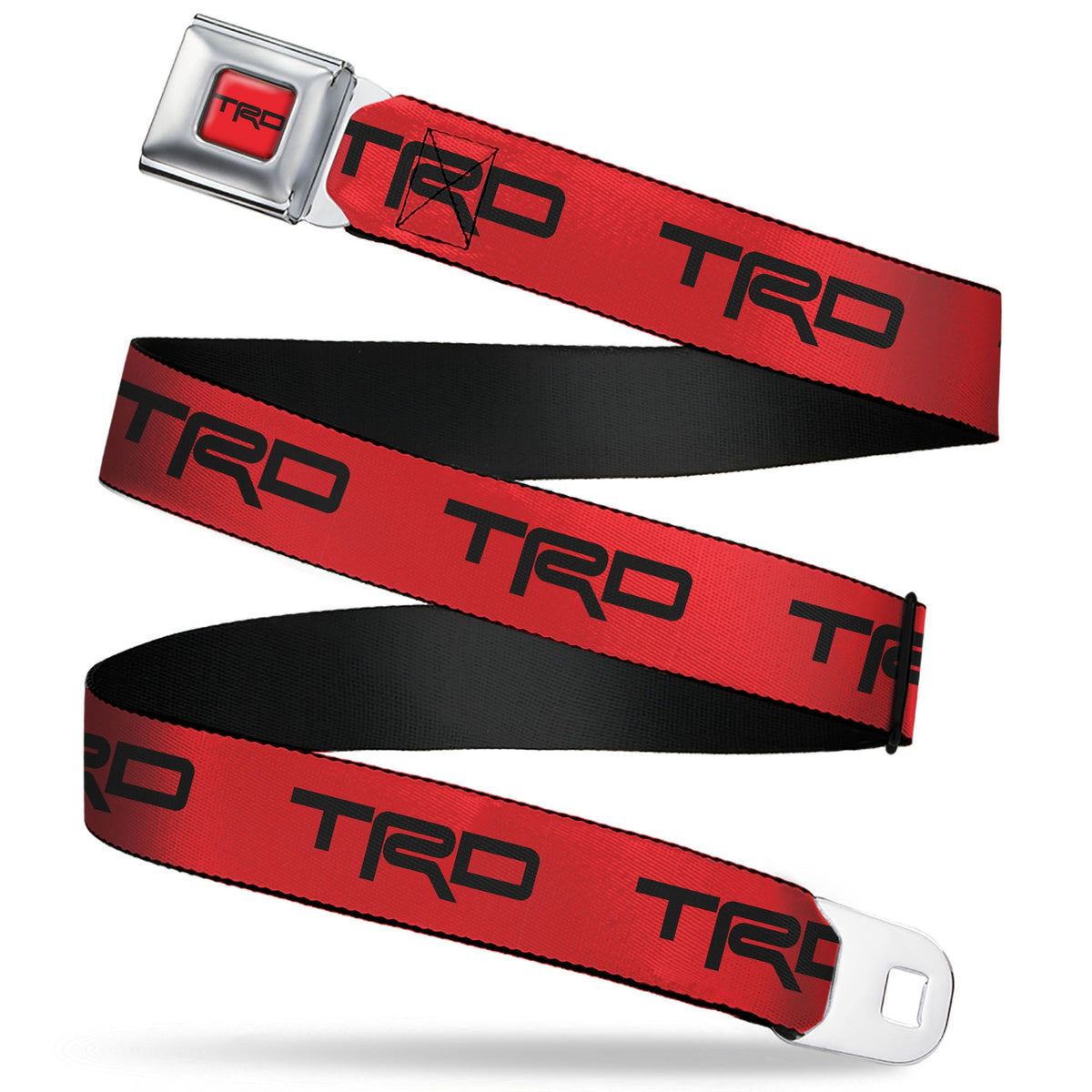 Toyota Racing Development TRD Logo Full Color Red/Black Seatbelt Belt - TRD Logo Red/Black Webbing