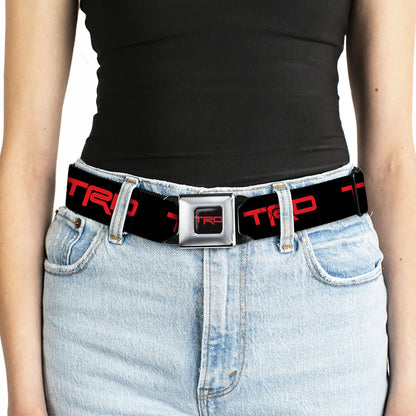 Toyota Racing Development TRD Logo Full Color Black/Red Seatbelt Belt - Toyota Racing Development TRD Logo Black/Red Webbing