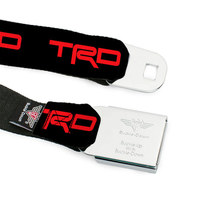 Toyota Racing Development TRD Logo Full Color Black/Red Seatbelt Belt - Toyota Racing Development TRD Logo Black/Red Webbing