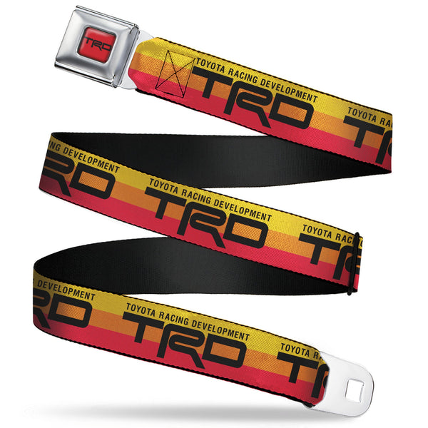 Toyota Racing Development TRD Logo Full Color Orange/Black Seatbelt Belt - TOYOTA RACING DEVELOPMENT TRD Logo Rally Stripe Sunset Webbing