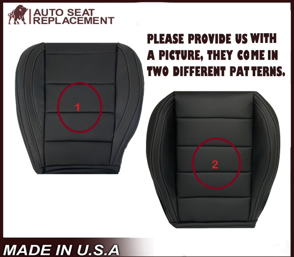 2015-2023 Ford Mustang GT Coupe V6 V8 Perforated Vinyl Replacement Bottom Seat Covers In Black: Choose Your Side