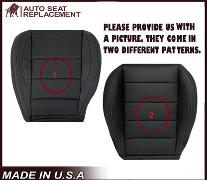 2015-2023 Ford Mustang GT Coupe V6 V8 Perforated Vinyl Replacement Bottom Seat Covers In Black: Choose Your Side