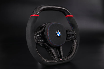 BMW G80 G82 G87 Carbon Fiber Steering Wheel | Alcantara Flat Bottom | M2 M3 M4 SuperNova