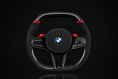 BMW G30 F90 G05 G06 G07 G14 G15 G16 Carbon Fiber Steering Wheel | Alcantara Flat Bottom | M5 M8 X5 X6 X7 SuperNova