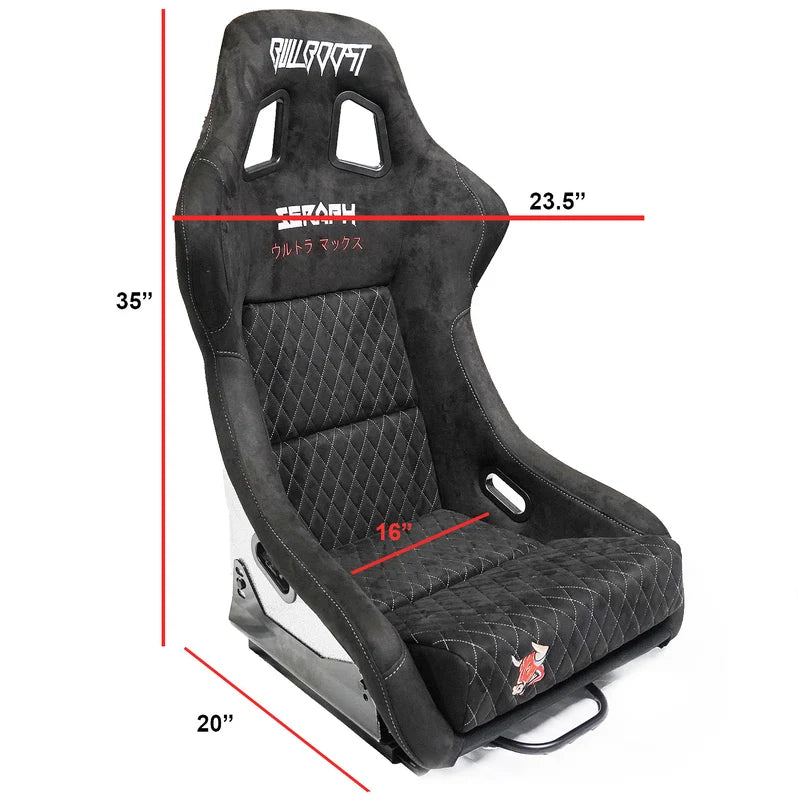 BULL BOOST Ultra-Max Seraph Racing Bucket Seats with Slider Rails – Pair