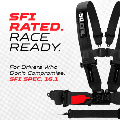SFI Approved 2" and  3" 5 point Harness, Racing Harness