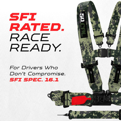 SFI Approved 2" and  3" 5 point Harness, Racing Harness