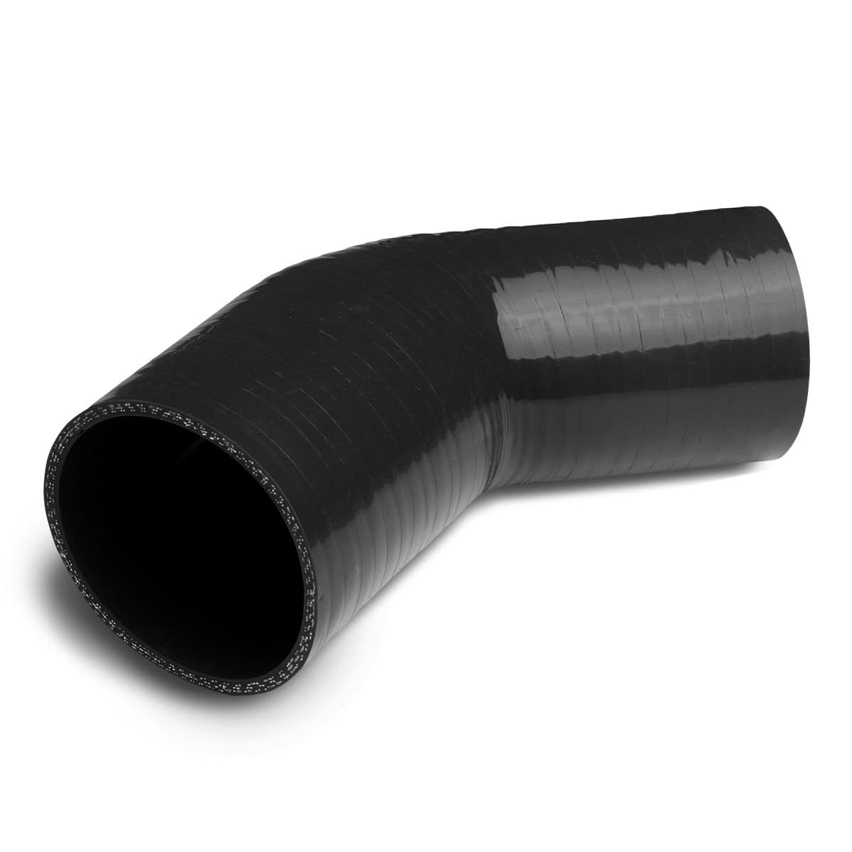 2.00" to 2.50" 45 Degree Silicone Reducer Hose 3-Ply Black