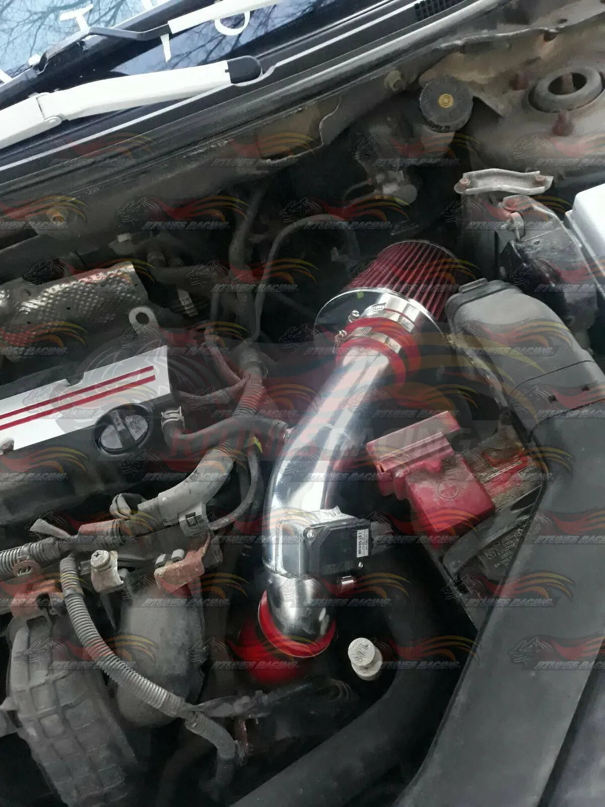 Short Ram Air Intake Kit For 2008-2014 Mitsubishi Lancer 2.0L, 2.4L L4 N/A Only | Rtunes Racing | SI-MT-08RD