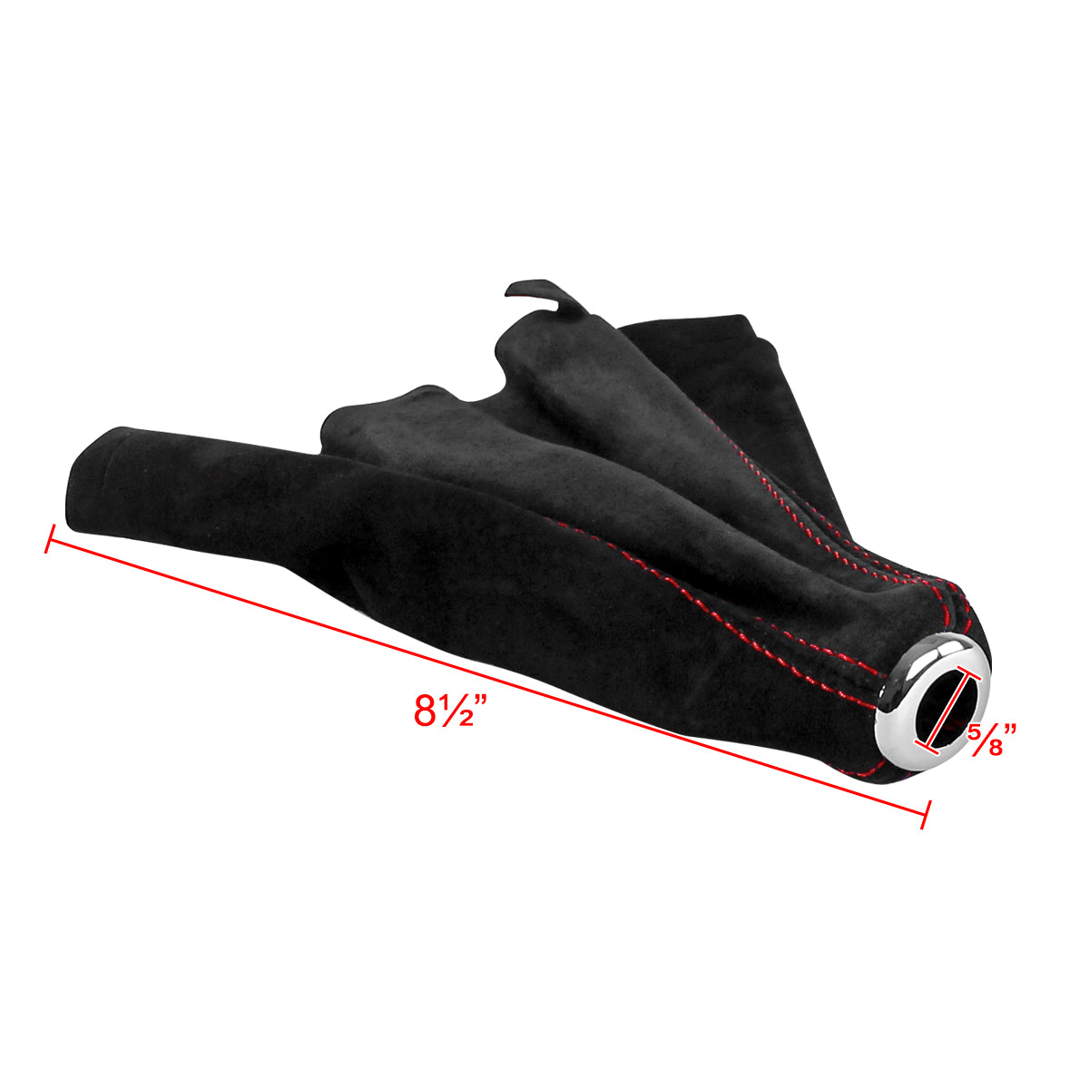 1992-2001 Honda Civic/Del Sol Acura Integra Black Suede JDM Manual Shift Boot w/ Red Stitching