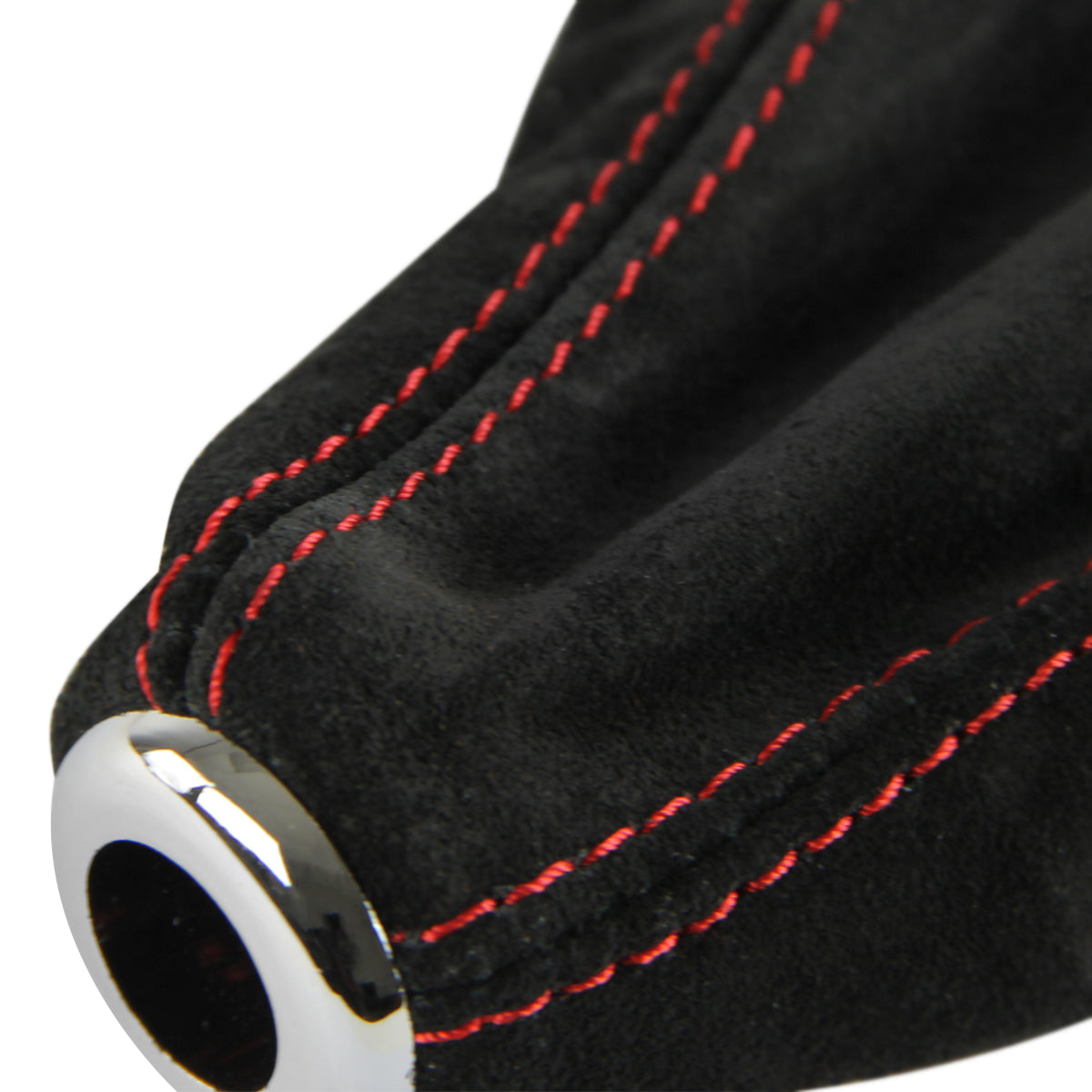 1992-2001 Honda Civic/Del Sol Acura Integra Black Suede JDM Manual Shift Boot w/ Red Stitching