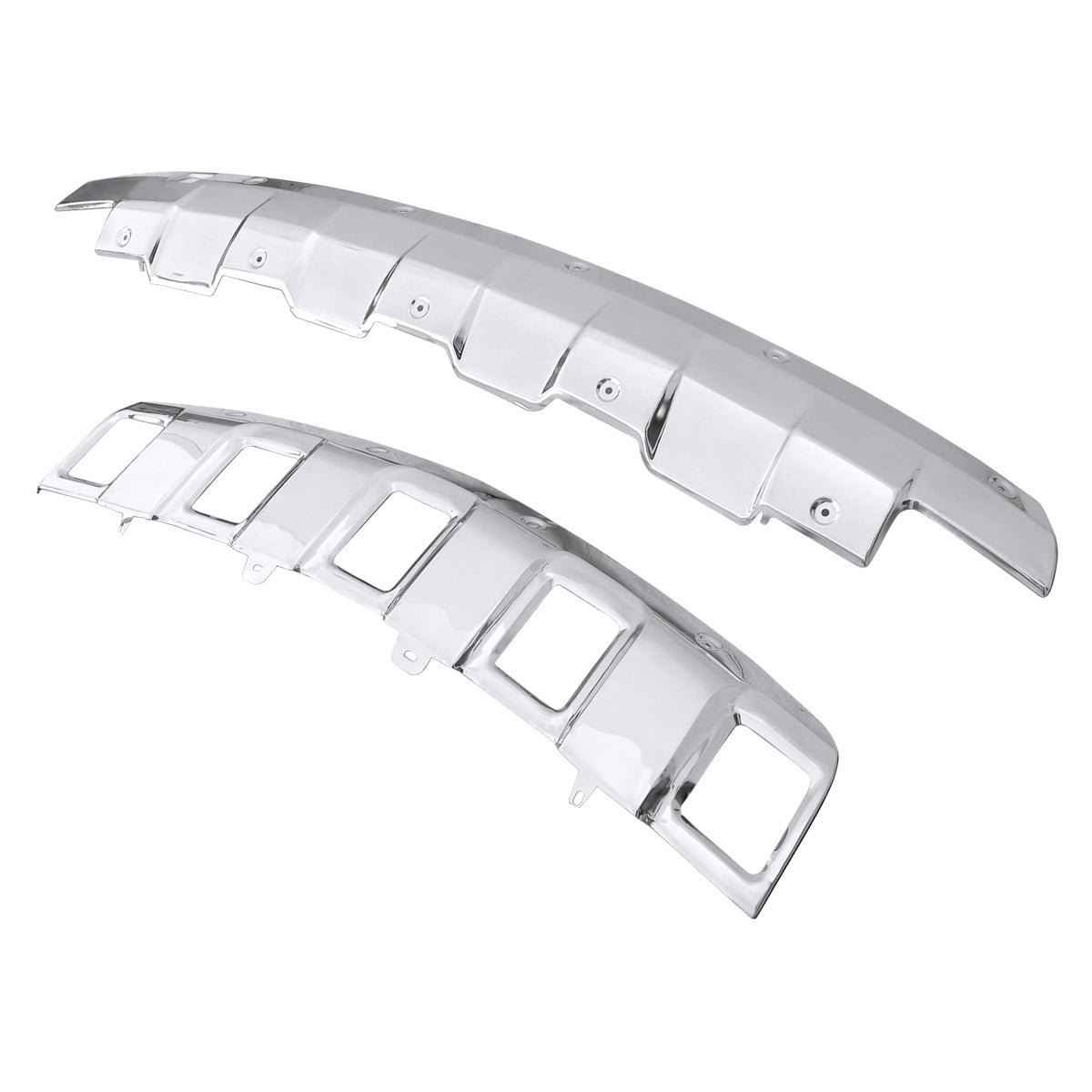 2006-2008 Mercedes Benz W164 ML350 Front & Rear Chrome Stainless Steel Skid Plate Kit