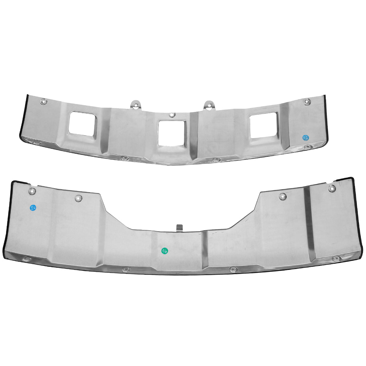 2007-2009 Mercedes Benz X164 GL320/GL350/GL450 Front & Rear Chrome Stainless Steel Skid Plate Kit