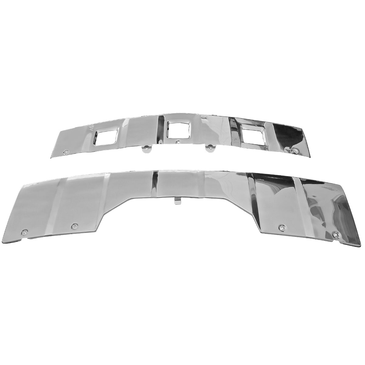 2007-2009 Mercedes Benz X164 GL320/GL350/GL450 Front & Rear Chrome Stainless Steel Skid Plate Kit