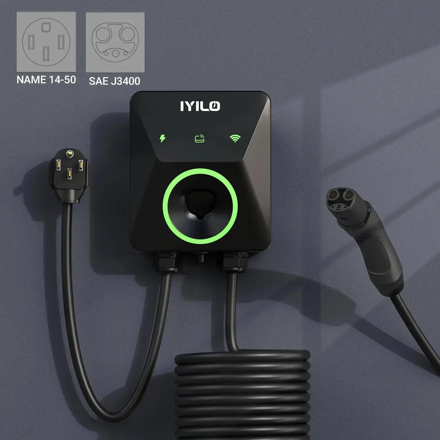 IYILO Level 2 EV Charger NACS (J3400) Plug-In – 40A
