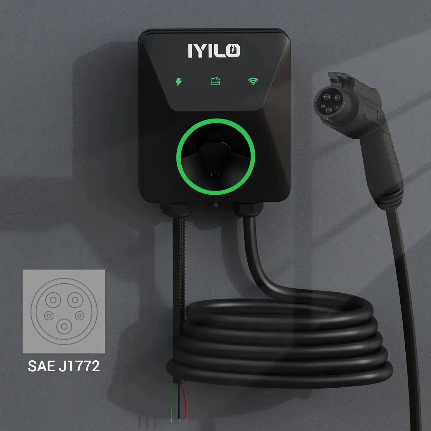 IYILO Level 2 EV Charger J1772 Wall-mounted Hardwired - 48A
