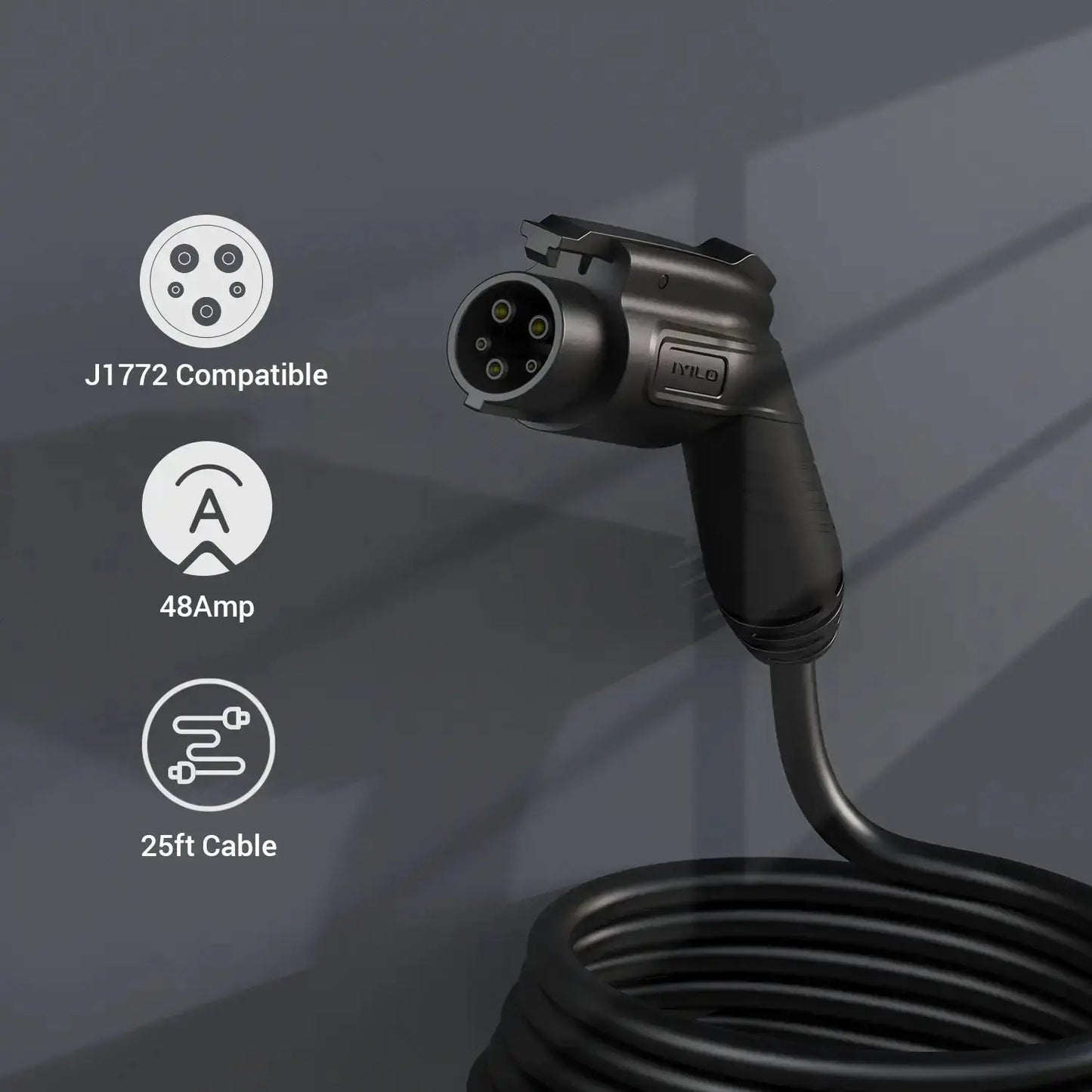 IYILO Pro Level 2 EV Charger J1772 Hardwired with energy meter - 48A