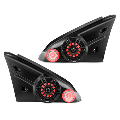 Polaris Slingshot Arm Rest 2 X  6.5" Enclosure With NXL-6/BK and PRO-TW1L | 2015 - Current