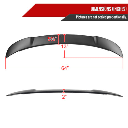2015-2021 Dodge Charger Matte Black ABS Hellcat Style Rear Spoiler