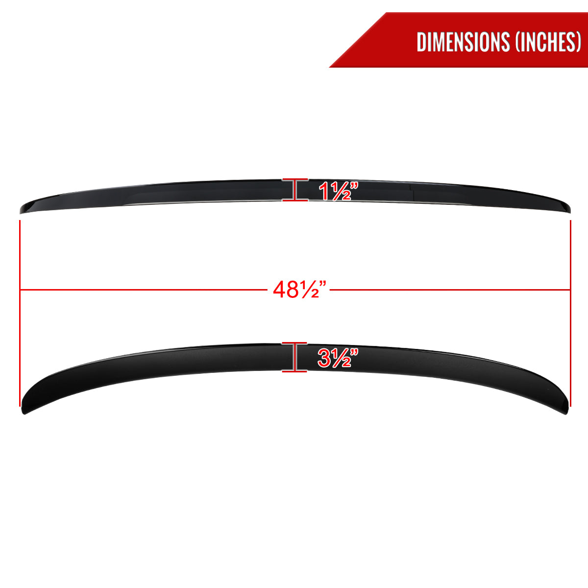 2012-2019 BMW F30 3 Series Sedan Glossy Black M Perfromance Aesthetic ABS Rear Trunk Spoiler