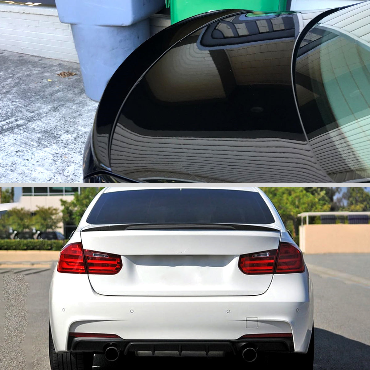 2012-2019 BMW F30 3 Series Sedan Glossy Black M Perfromance Aesthetic ABS Rear Trunk Spoiler