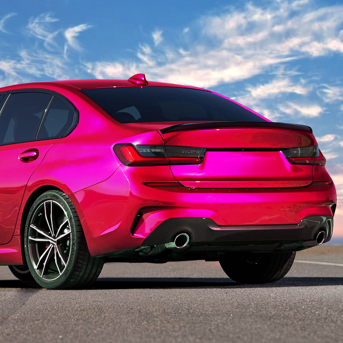 2019-2025 BMW G20 G80 3 Series 330i Glossy Black M Perfromance Aesthetic  ABS Rear Trunk  Spoiler