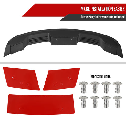 2015-2022 Ford Mustang Matte Black ABS GT500 Style Rear Spoiler