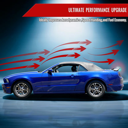 2015-2022 Ford Mustang Matte Black ABS GT500 Style Rear Spoiler