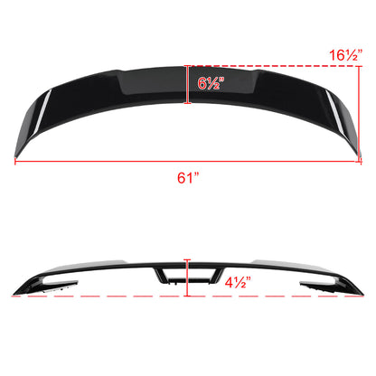 2015-2022 Ford Mustang Glossy Black GT500 Style Rear Trunk Spoiler Kit