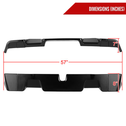 2019-2024 Dodge RAM 1500 Rear Roof Matte Black Truck Spoiler Wing Kit