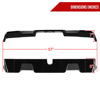 2019-2024 Dodge RAM 1500 Rear Roof Glossy Black Truck Spoiler Wing Kit