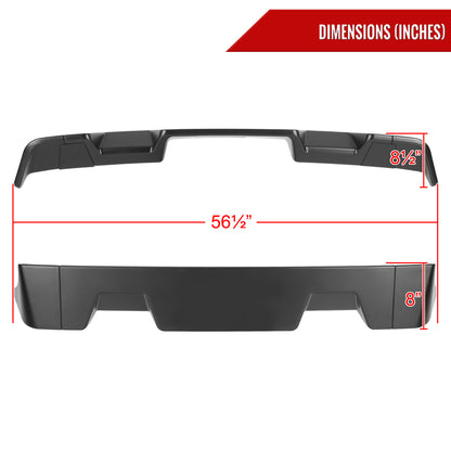 2008-2014 GMC Sierra 2500HD Rear Roof Matte Black Truck Spoiler Wing Kit