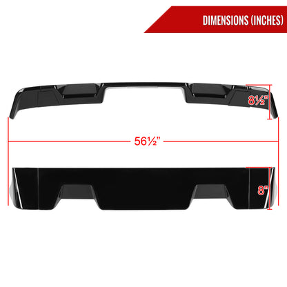 2008-2014 GMC Sierra 2500HD Rear Roof Glossy Black Truck Spoiler Wing Kit