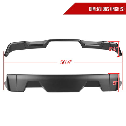 2007-2013 Toyota Tundra Rear Roof Matte Black Truck Spoiler Wing Kit