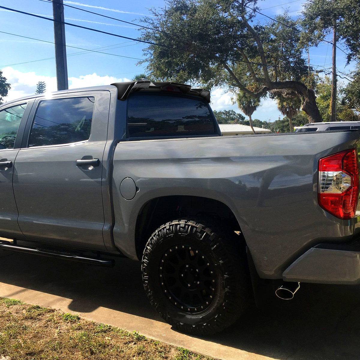 2007-2013 Toyota Tundra Rear Roof Glossy Black Truck Spoiler Wing Kit