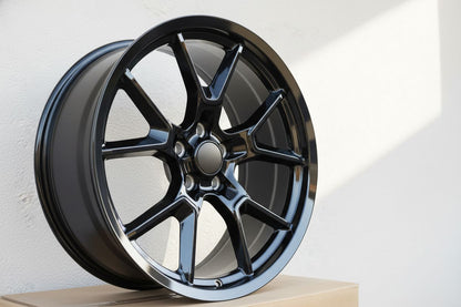 SR6 20x9 5x115 +10 71.5 Gloss Black