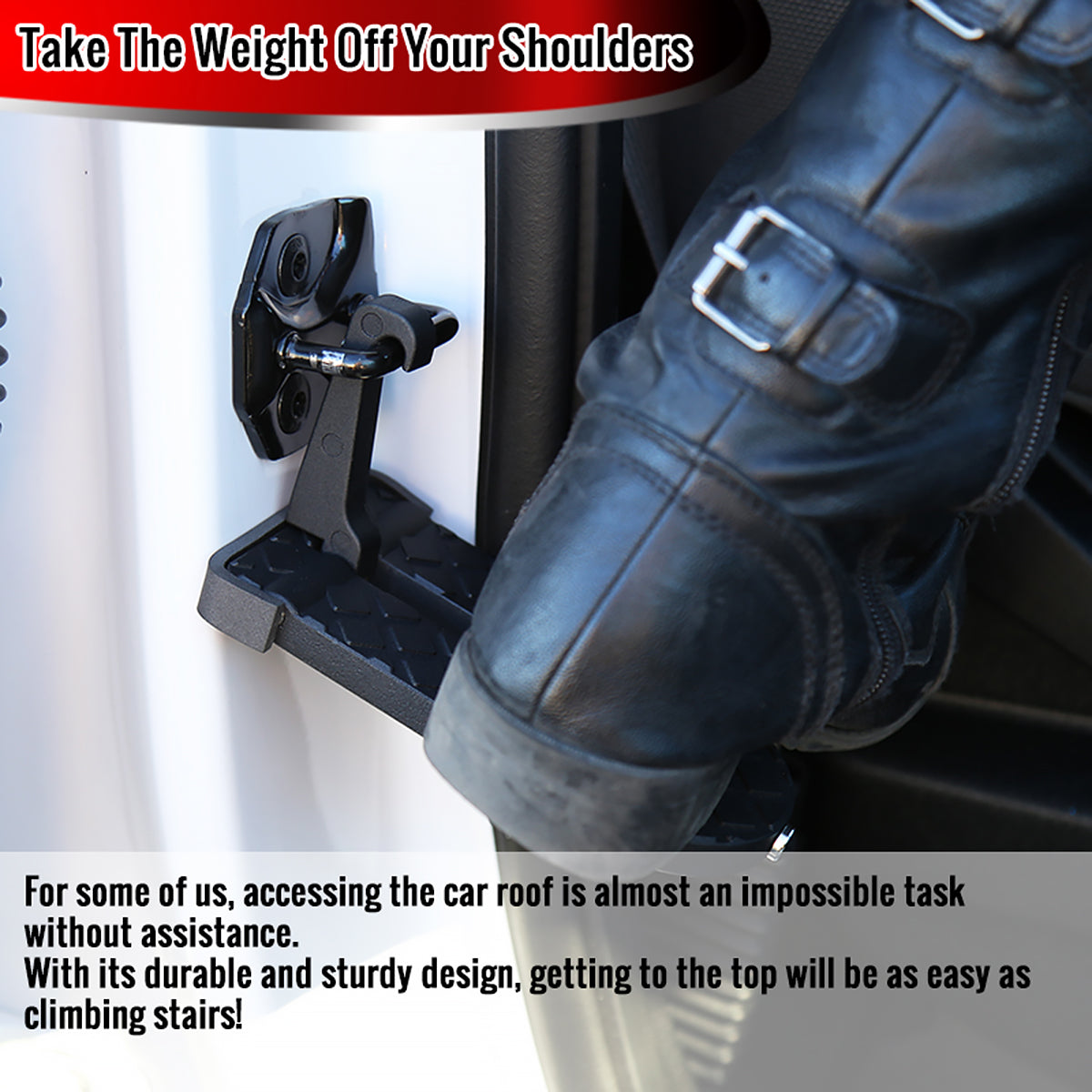 Universal Black Car Door Step