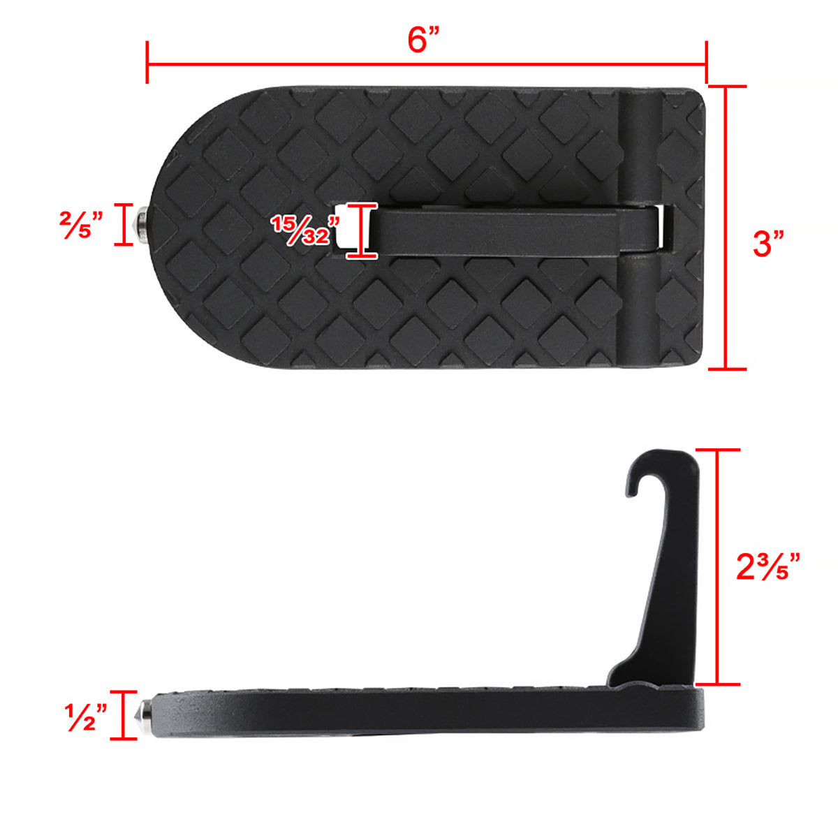 Universal Black Car Door Step