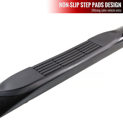 2005-2024 Nissan Frontier Crew Cab 3" Black Stainless Steel Side Step Nerf Bars