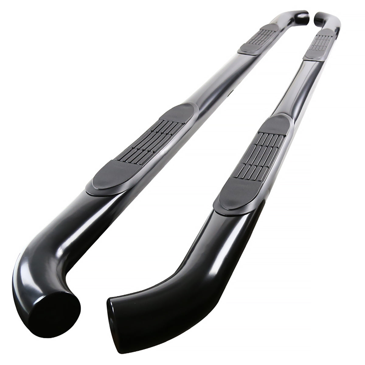 2005-2024 Nissan Frontier Crew Cab 3" Black Stainless Steel Side Step Nerf Bars